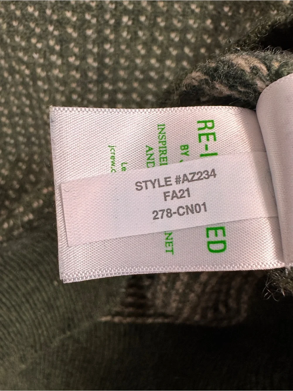 J. Crew Green Birdseye Sweater Size Medium Lambswool Blend Granola Outdoor